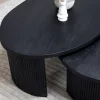 Salontafel Asger set van 2 zwart 110/70cm