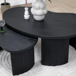Salontafel Asger set van 2 zwart 110/70cm