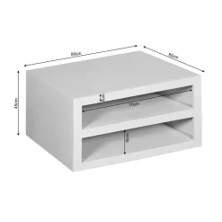 Salontafel Dortmund Walnoot 80cm