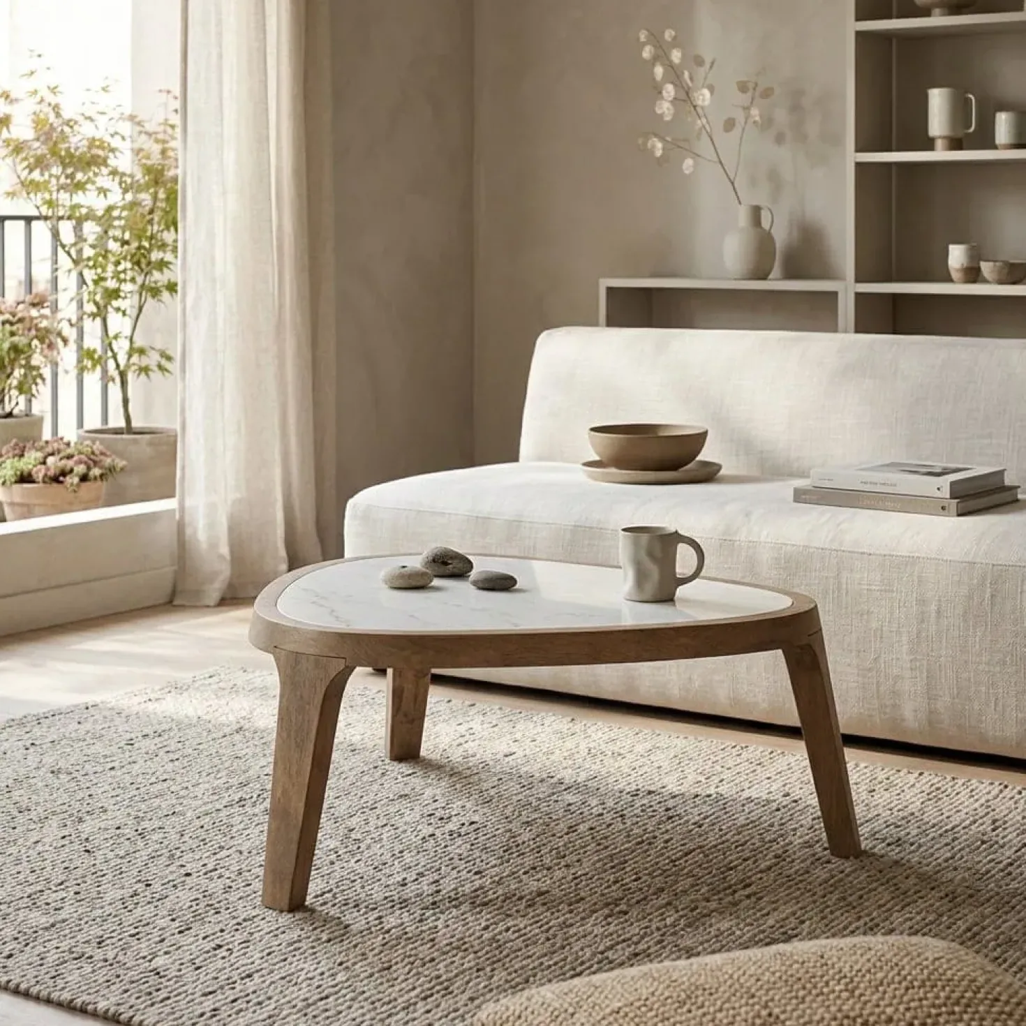 Salontafel Fred large mangohout 64cm
