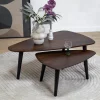 Salontafel Isla set van 2 walnoot 110/71cm