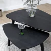 Salontafel Isla set van 2 zwart 110/71cm