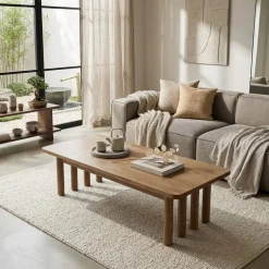 Salontafel Jake bruin eikenhout 120cm