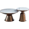 Salontafel Janice Set van 2 Marmer