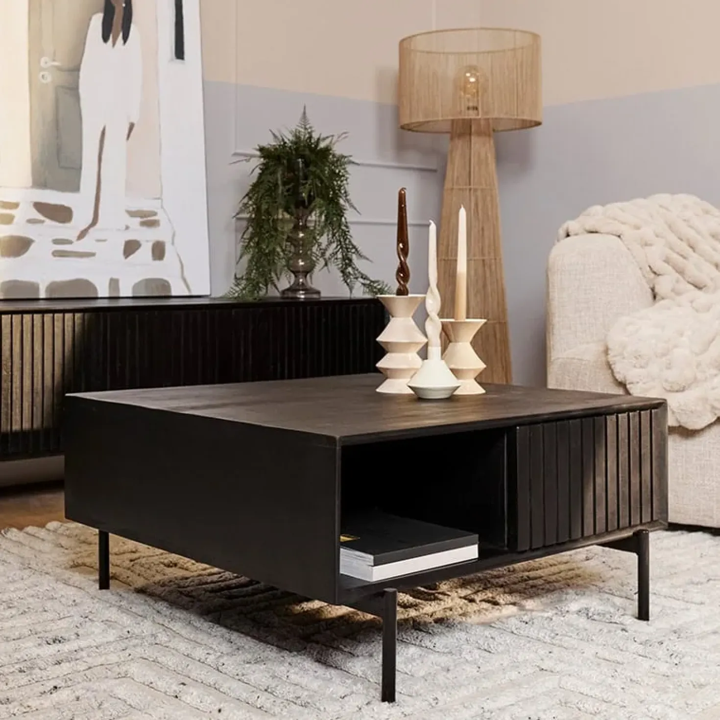 Salontafel Martin Zwart 80cm