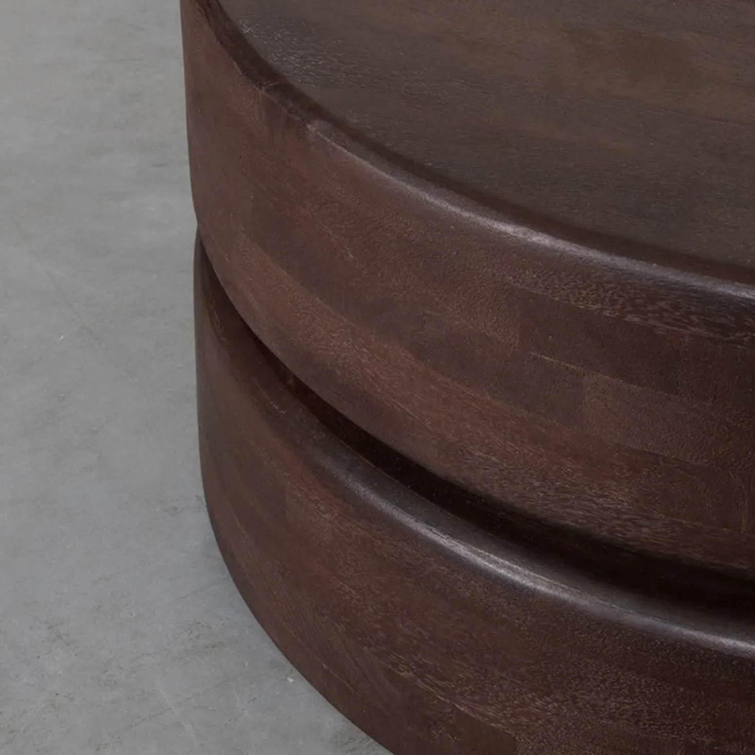 Salontafel Milly Espresso Mangohout 70cm Rond