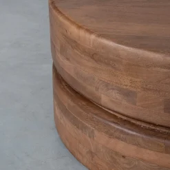 Salontafel Milly Naturel Mangohout 70cm Rond