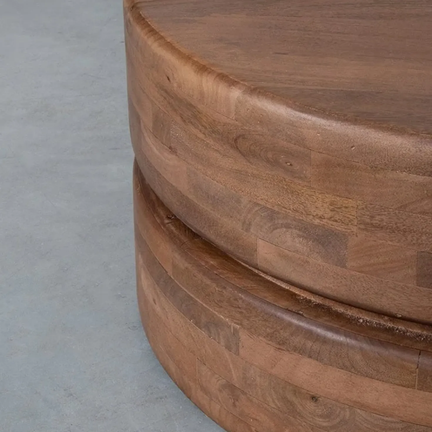 Salontafel Milly Naturel Mangohout 70cm Rond