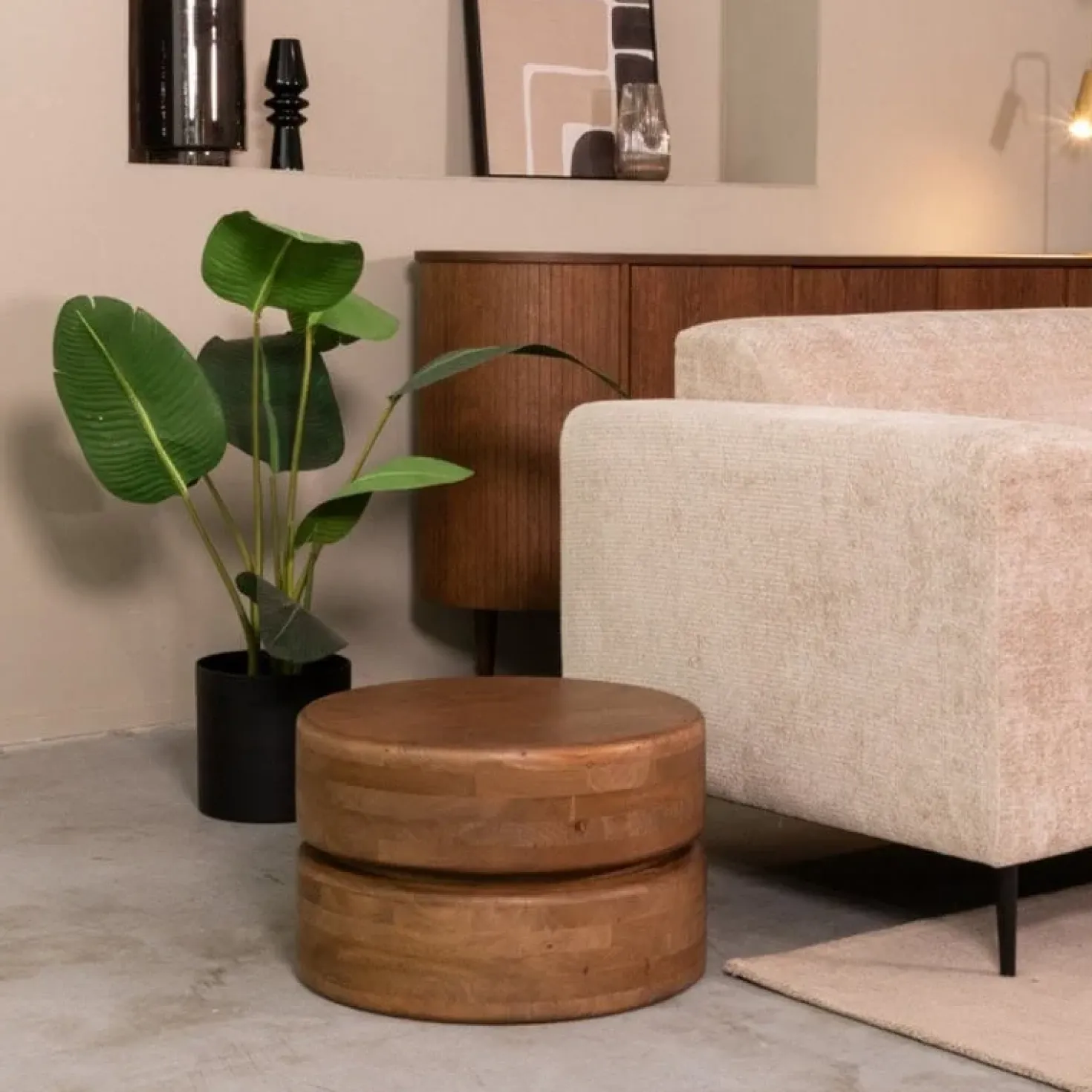 Salontafel Milly Naturel Mangohout 50cm