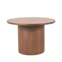 Salontafel Oliva hoog Walnoot Eikenhout rond 60cm