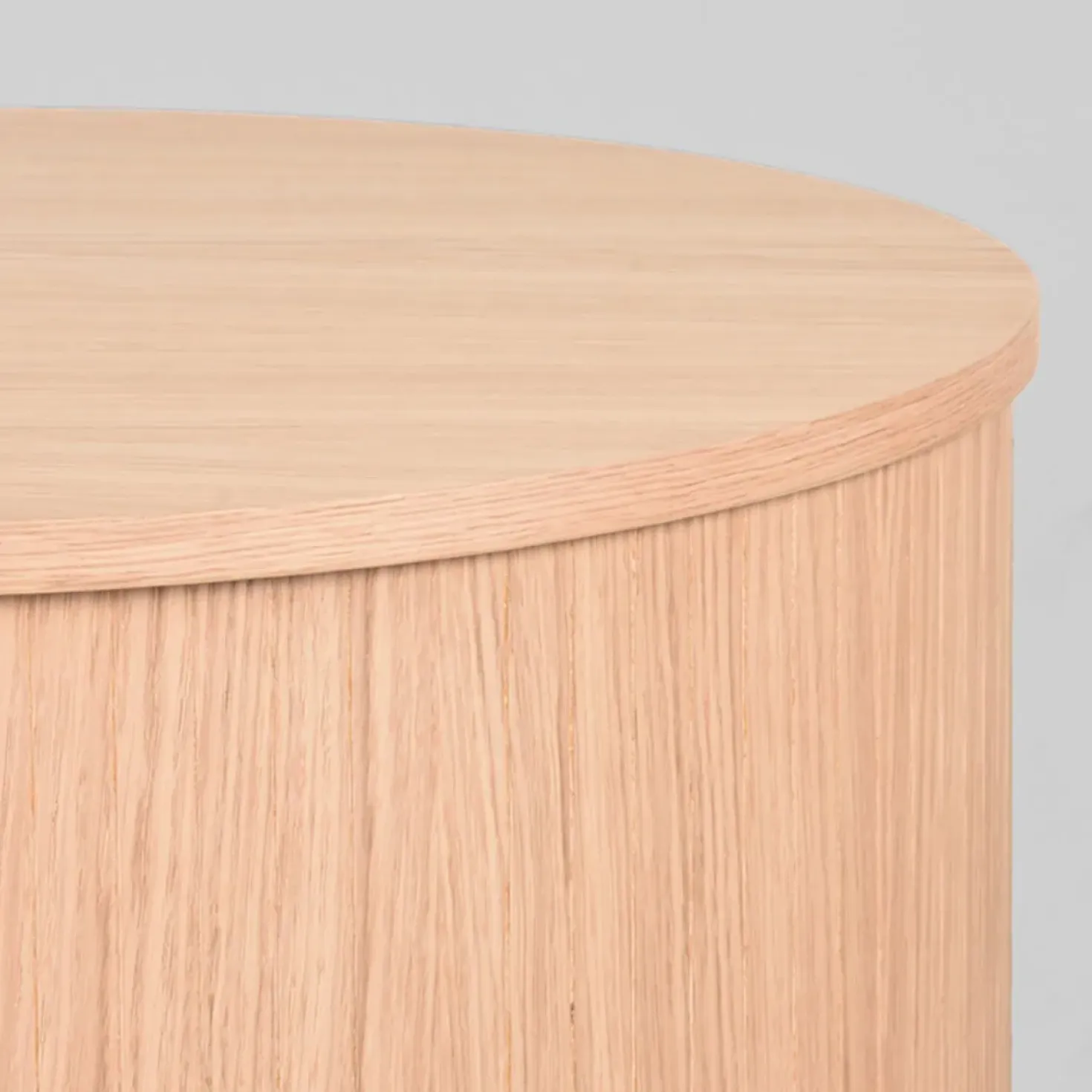 Salontafel Oliva laag Naturel Eikenhout rond 70cm