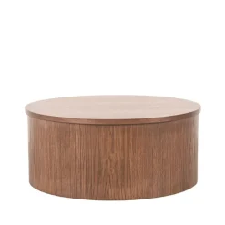 Salontafel Oliva laag Walnoot Eikenhout rond 70cm