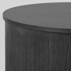 Salontafel Oliva laag Zwart Eikenhout rond 70cm