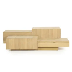 Salontafel Quinten rechthoekig naturel 140cm