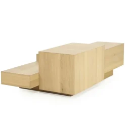 Salontafel Quinten rechthoekig naturel 140cm
