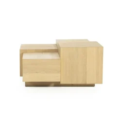 Salontafel Quinten vierkant naturel 80cm