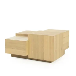 Salontafel Quinten vierkant naturel 80cm