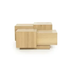 Salontafel Quinten vierkant naturel 80cm