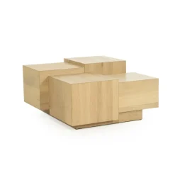 Salontafel Quinten vierkant naturel 80cm