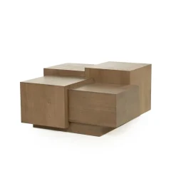 Salontafel Quinten vierkant bruin 80cm