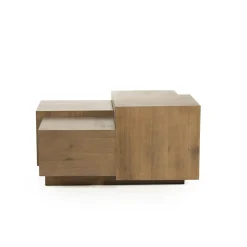 Salontafel Quinten vierkant bruin 80cm