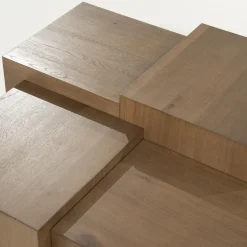 Salontafel Quinten vierkant bruin 80cm