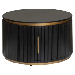 Salontafel Rivello zwart rond 80cm
