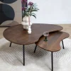 Salontafel Signe set van 2 walnoot 120/92cm