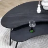 Salontafel Signe set van 2 zwart 120/92cm