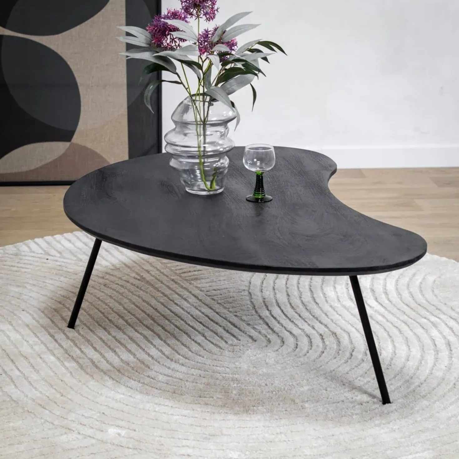 Salontafel Signe set van 2 zwart 120/92cm