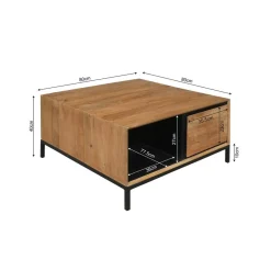 Salontafel Sindacco Naturel 80 cm