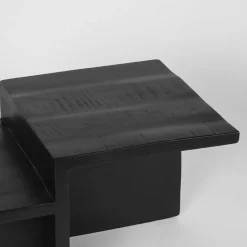 Salontafel Skip Zwart Mangohout 90cm