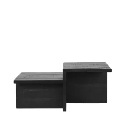 Salontafel Skip Zwart Mangohout 90cm