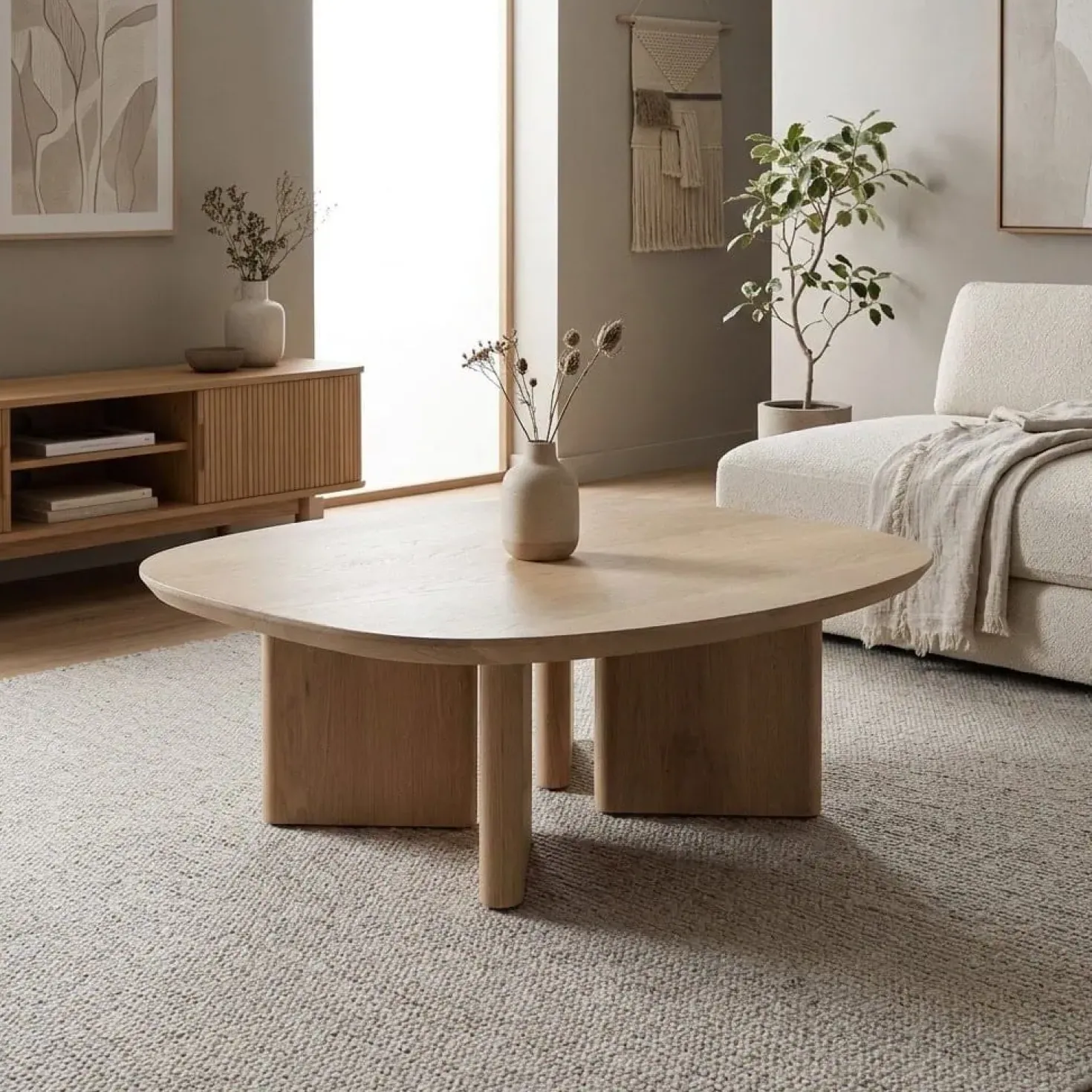 Salontafel Stef small Naturel 80cm