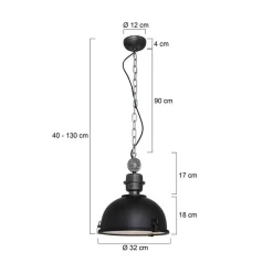 Sammy 1-lichts Hanglamp S Zwart 32cm
