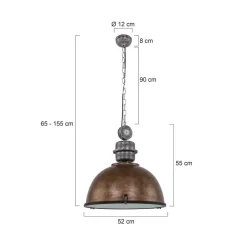 Sammy 1-lichts Hanglamp XL Bruin 52cm