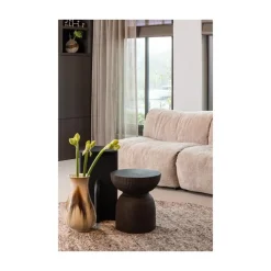 Samson Bijzettafel Rond Donkerbruin 37cm