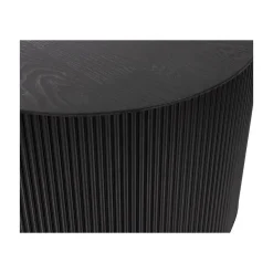 Sanne Bijzettafel Rond MDF Zwart 60cm