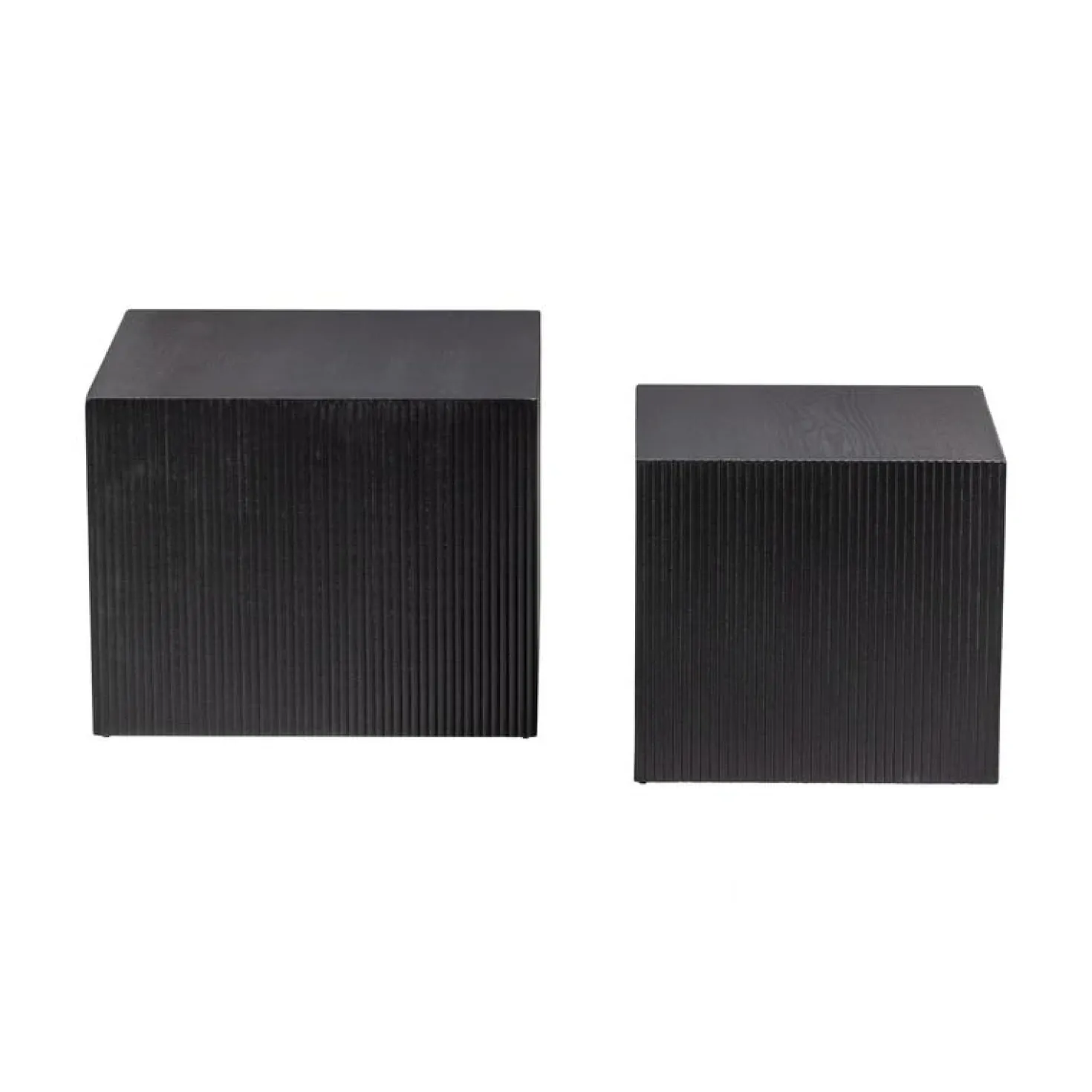 Sanne Bijzettafel set van 2 Vierkant Zwart