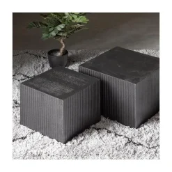 Sanne Bijzettafel set van 2 Vierkant Zwart
