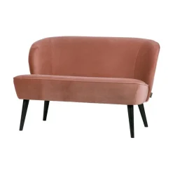 Sara Bankje Velvet Oud Roze 110cm
