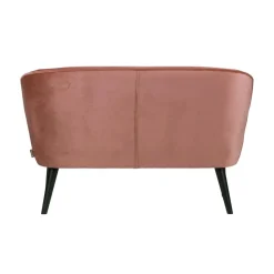 Sara Bankje Velvet Oud Roze 110cm