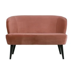 Sara Bankje Velvet Oud Roze 110cm