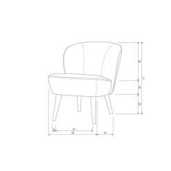 Sara Fauteuil Boucle Creme