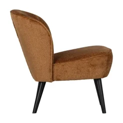 Sara Fauteuil Structure Velvet Cognac