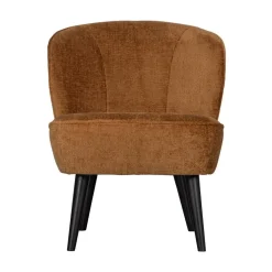 Sara Fauteuil Structure Velvet Cognac