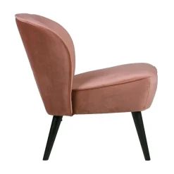 Sara Fauteuil Velvet Oud Roze