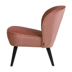 Sara Fauteuil Velvet Oud Roze