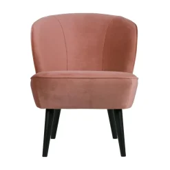 Sara Fauteuil Velvet Oud Roze
