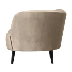 Sara Lounge Fauteuil Links Velvet Khaki 112cm